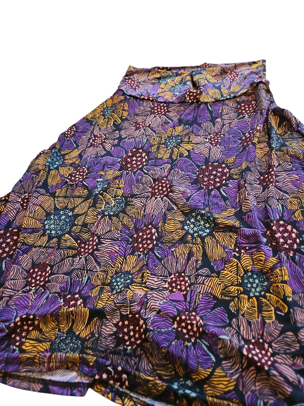 Women's Purple Floral A-Line Skirt Lularoe Size Small